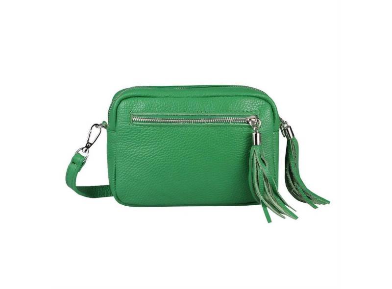 ITALYSHOP24 Schultertasche Made in Italy Damen Leder Tasche CrossOver, als Schultertasche, CrossBody, Umhängetasche tragbar von ITALYSHOP24