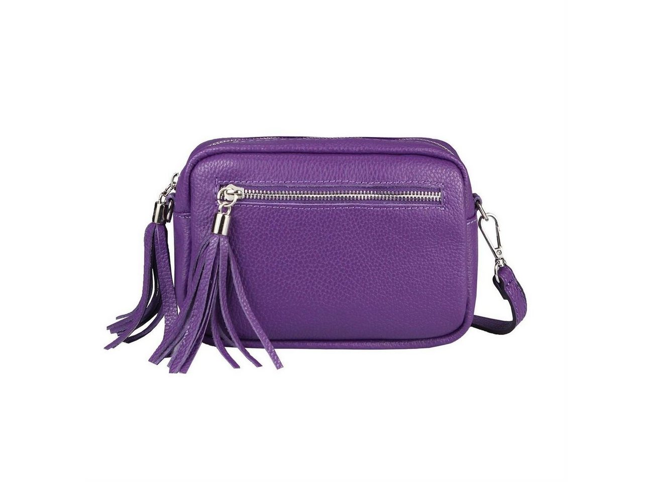 ITALYSHOP24 Schultertasche Made in Italy Damen Leder Tasche CrossOver, als Schultertasche, CrossBody, Umhängetasche tragbar von ITALYSHOP24
