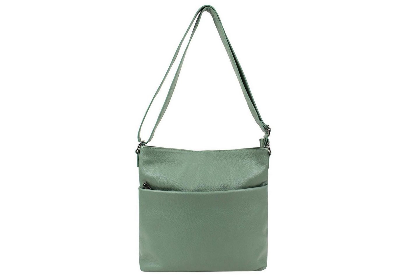 ITALYSHOP24 Schultertasche Made in Italy Damen Leder Tasche CrossOver, als Handtasche, Umhängetasche, Shopper tragbar von ITALYSHOP24