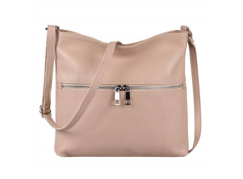 ITALYSHOP24 Schultertasche Made in Italy Damen Leder Tasche CrossOver, als Handtasche, Umhängetasche, Shopper tragbar von Italyshop24