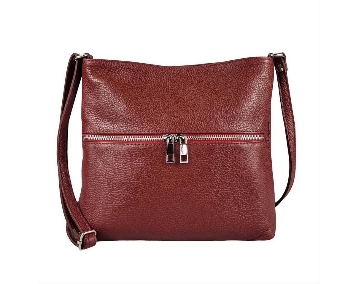 ITALYSHOP24 Schultertasche Made in Italy Damen Leder Tasche CrossOver, als Handtasche, Umhängetasche, Shopper tragbar von ITALYSHOP24