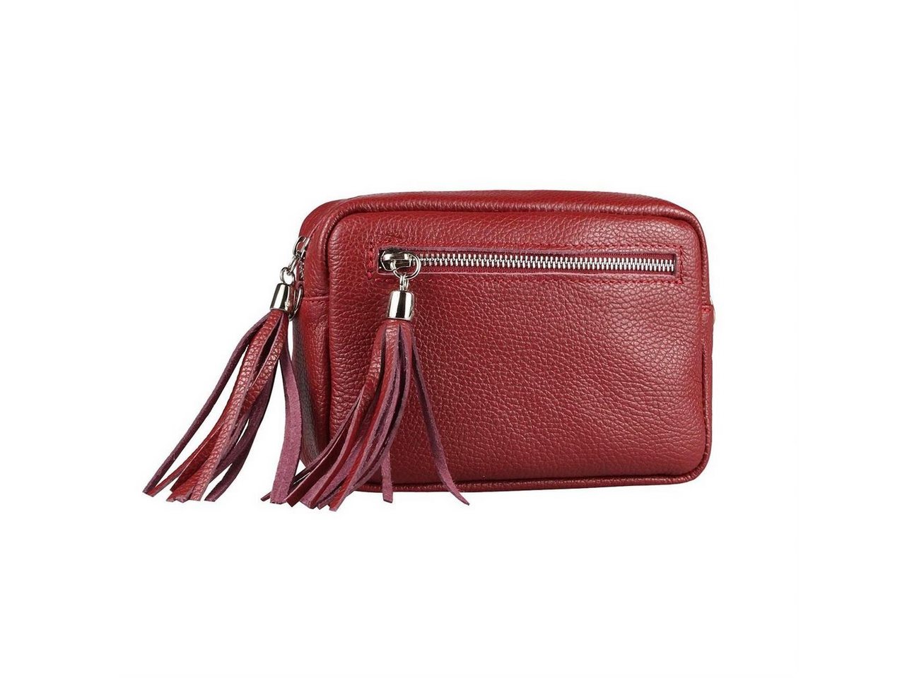 ITALYSHOP24 Schultertasche Made in Italy Damen Leder Tasche CrossOver, als Schultertasche, CrossBody, Umhängetasche tragbar von ITALYSHOP24