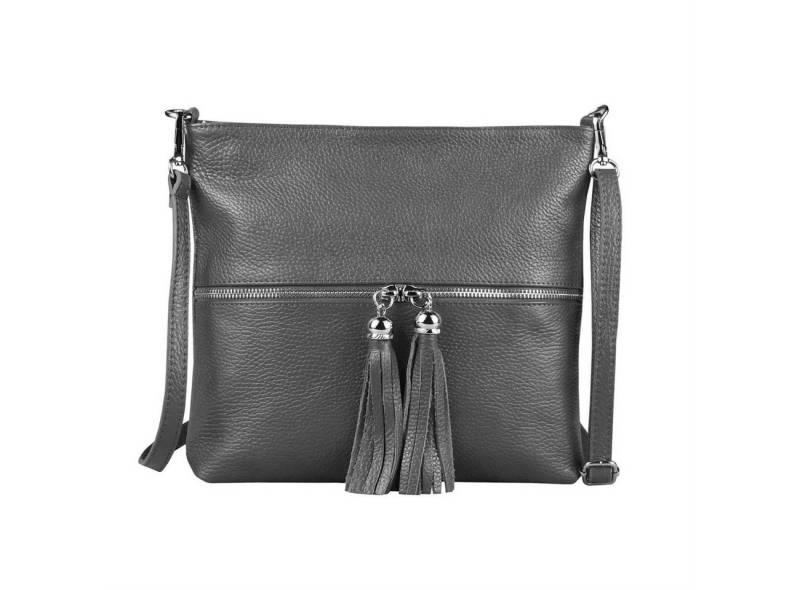 ITALYSHOP24 Schultertasche Made in Italy Damen Leder Brust Tasche Body Messenger Umhängetasche, PREMIUM QUALITÄT Echtleder Business Hobo Shopper CrossBody geräumig von ITALYSHOP24