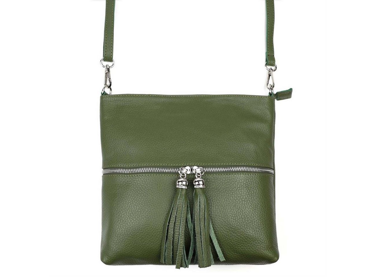 ITALYSHOP24 Schultertasche Made in Italy Damen Leder Tasche Crossbody, als Handtasche, Umhängetasche, CrossOver tragbar von ITALYSHOP24