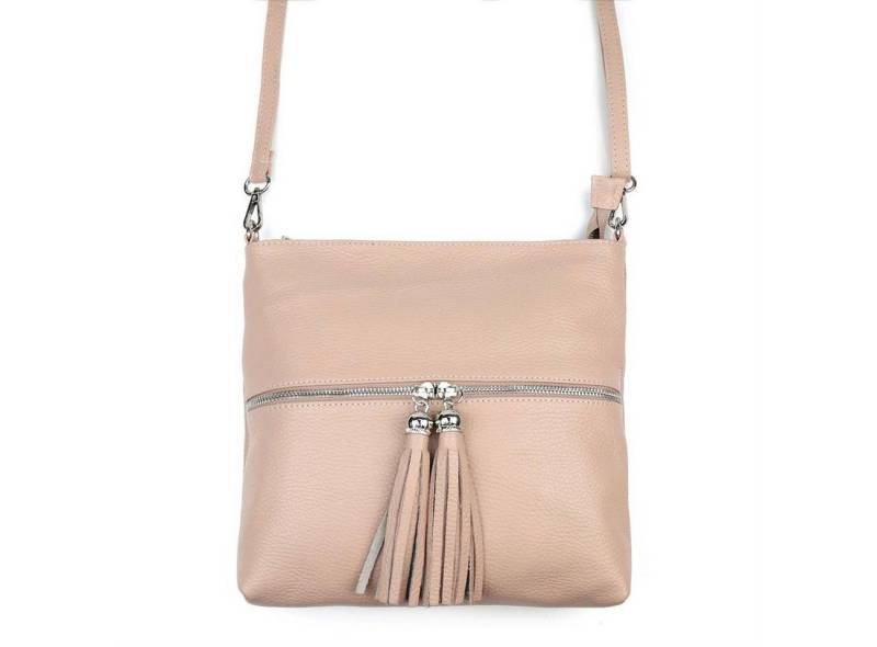 ITALYSHOP24 Schultertasche Made in Italy Damen Leder Brust Tasche Body Messenger Umhängetasche, PREMIUM QUALITÄT Echtleder Business Hobo Shopper CrossBody geräumig von ITALYSHOP24