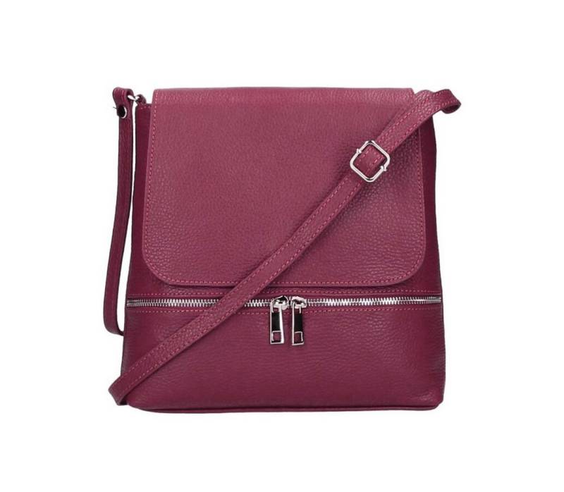 ITALYSHOP24 Schultertasche Made in Italy Damen Leder Messenger Brust Tasche Body Umhängetasche, PREMIUM QUALITÄT Echtleder Business Hobo Shopper CrossBody geräumig von ITALYSHOP24