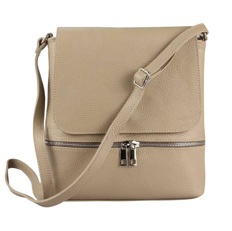 ITALYSHOP24 Schultertasche Made in Italy Damen Leder Messenger Brust Tasche Body Umhängetasche, PREMIUM QUALITÄT Echtleder Business Hobo Shopper CrossBody geräumig von ITALYSHOP24