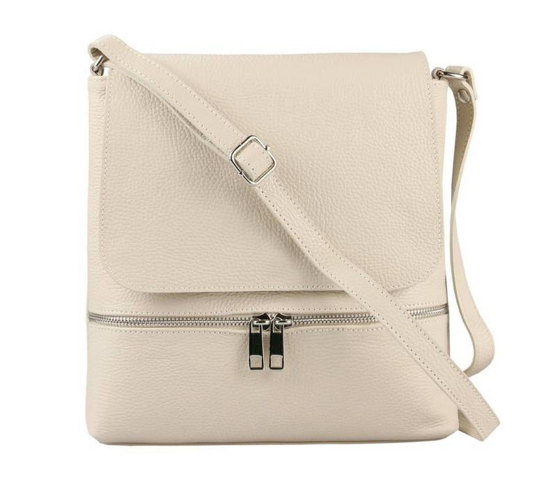 ITALYSHOP24 Schultertasche Made in Italy Damen Leder Messenger Brust Tasche Body Umhängetasche, PREMIUM QUALITÄT Echtleder Business Hobo Shopper CrossBody geräumig von ITALYSHOP24