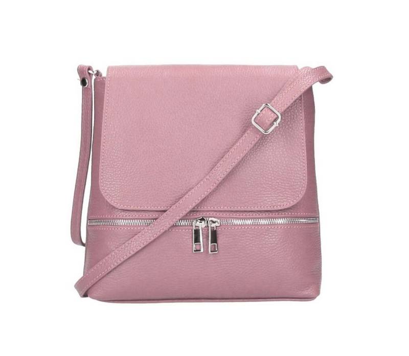 ITALYSHOP24 Schultertasche Made in Italy Damen Leder Messenger Brust Tasche Body Umhängetasche, PREMIUM QUALITÄT Echtleder Business Hobo Shopper CrossBody geräumig von ITALYSHOP24