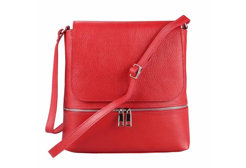 ITALYSHOP24 Schultertasche Made in Italy Damen Leder Messenger Brust Tasche Body Umhängetasche, PREMIUM QUALITÄT Echtleder Business Hobo Shopper CrossBody geräumig von ITALYSHOP24