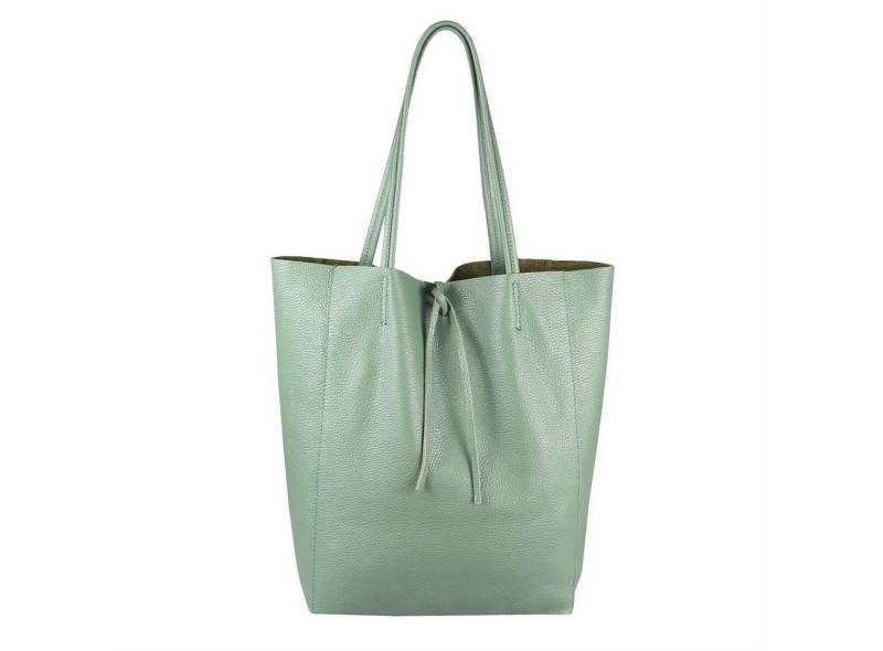 ITALYSHOP24 Schultertasche Made in Italy Damen Premium Leder SHOPPER Tasche HOBO Umhängetasche, Echtleder Business Bag leicht groß klassisch sicher geräumig Beutel von ITALYSHOP24