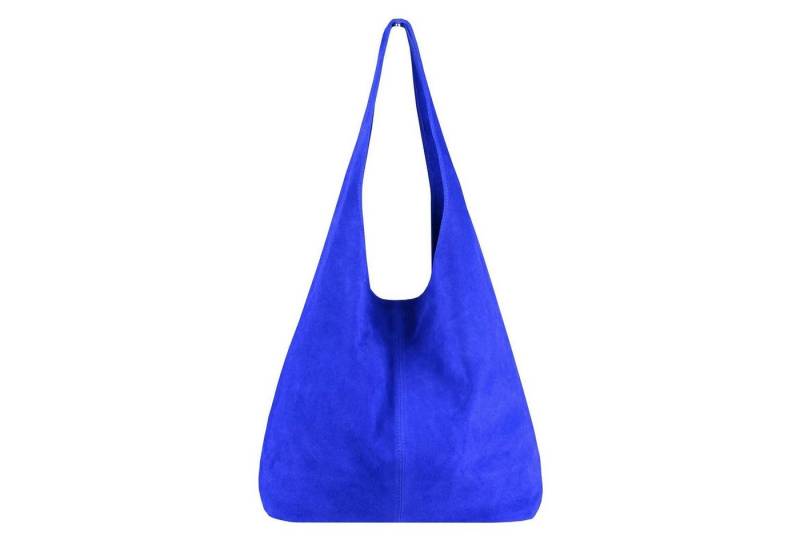 ITALYSHOP24 Schultertasche Made in Italy Damen Leder Wildleder Tasche Umhängetasche Beuteltasche, Premium Business Echtleder Shopper Bag leicht groß klassisch geräumig von ITALYSHOP24
