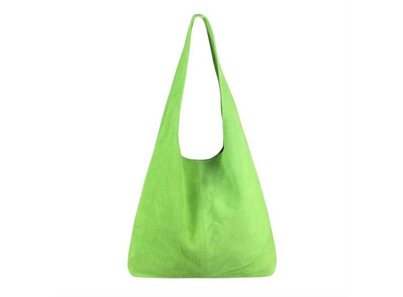 ITALYSHOP24 Schultertasche Made in Italy Damen Leder Wildleder Tasche Umhängetasche Beuteltasche, Premium Business Echtleder Shopper Bag leicht groß klassisch geräumig von ITALYSHOP24