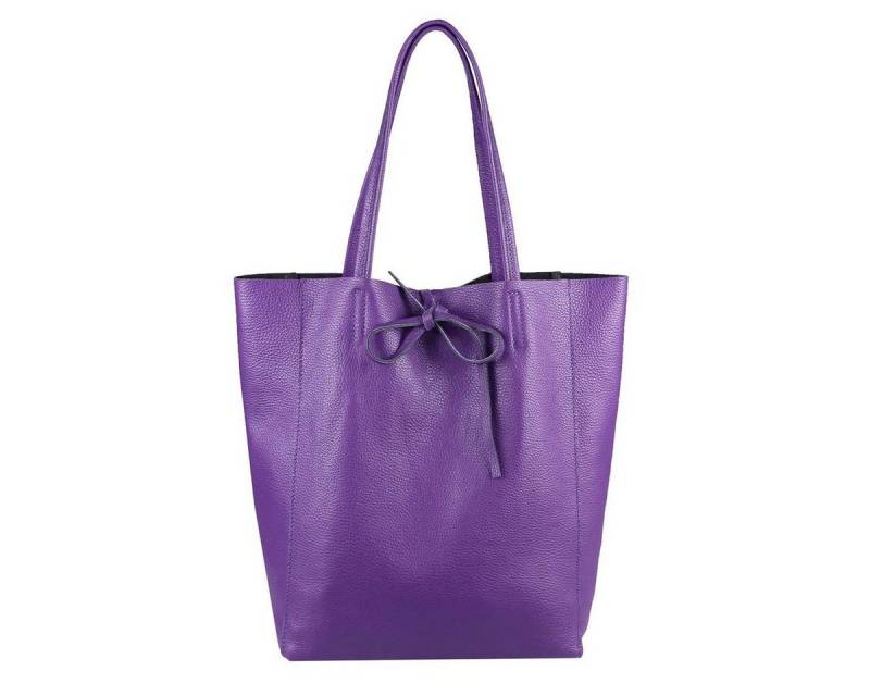 ITALYSHOP24 Schultertasche Made in Italy Damen Premium Leder SHOPPER Tasche HOBO Umhängetasche, Echtleder Business Bag leicht groß klassisch sicher geräumig Beutel von ITALYSHOP24
