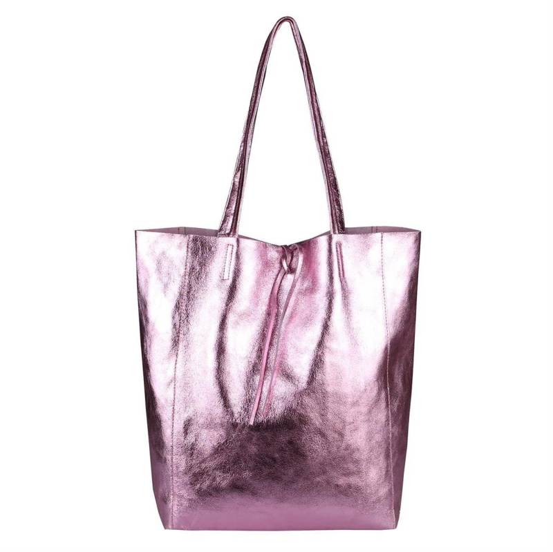 ITALYSHOP24 Schultertasche Made in Italy Damen Premium Leder SHOPPER Tasche HOBO Umhängetasche, Echtleder Business Bag leicht groß klassisch sicher geräumig Beutel von ITALYSHOP24
