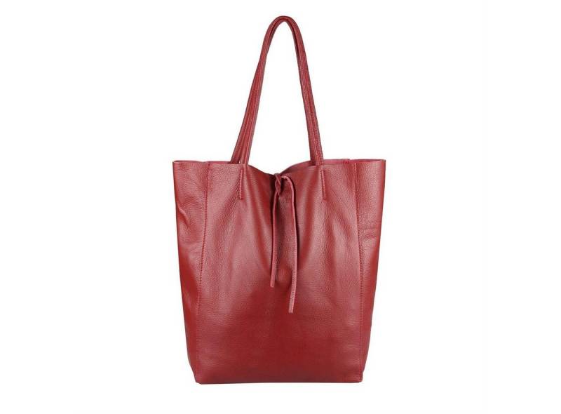 ITALYSHOP24 Schultertasche Made in Italy Damen Premium Leder SHOPPER Tasche HOBO Umhängetasche, Echtleder Business Bag leicht groß klassisch sicher geräumig Beutel von ITALYSHOP24