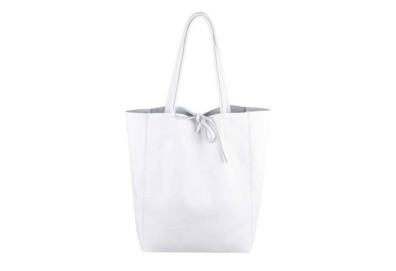 ITALYSHOP24 Schultertasche Made in Italy Damen Premium Leder SHOPPER Tasche HOBO Umhängetasche, Echtleder Business Bag leicht groß klassisch sicher geräumig Beutel von ITALYSHOP24