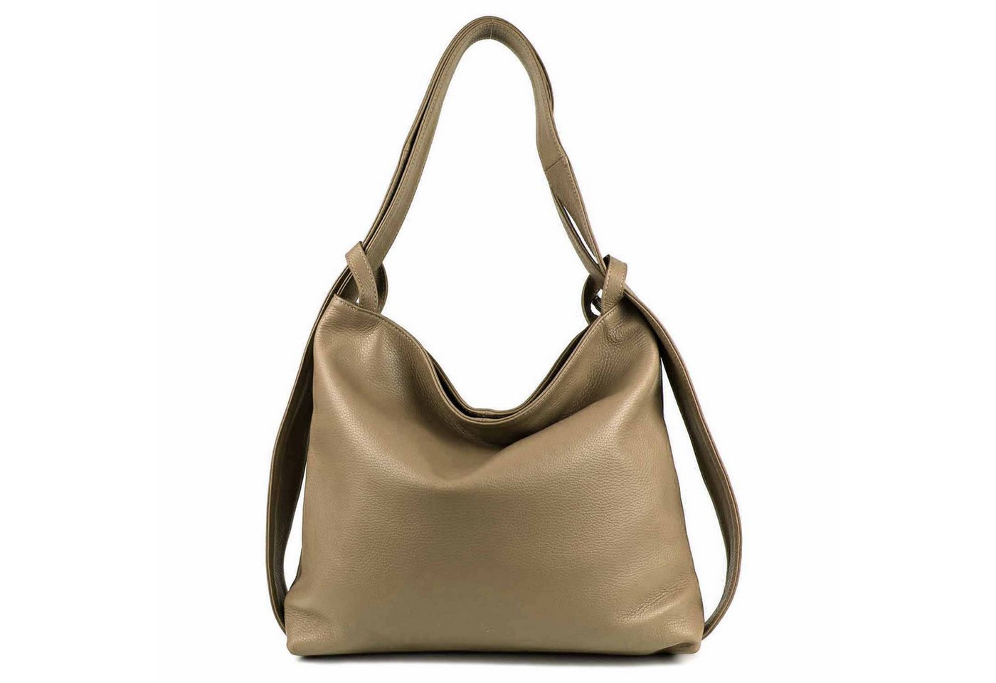 ITALYSHOP24 Schultertasche Made in Italy Damen Leder Tasche Schultertasche, leichtgewicht Shopper, als Umhängetasche tragbar von ITALYSHOP24