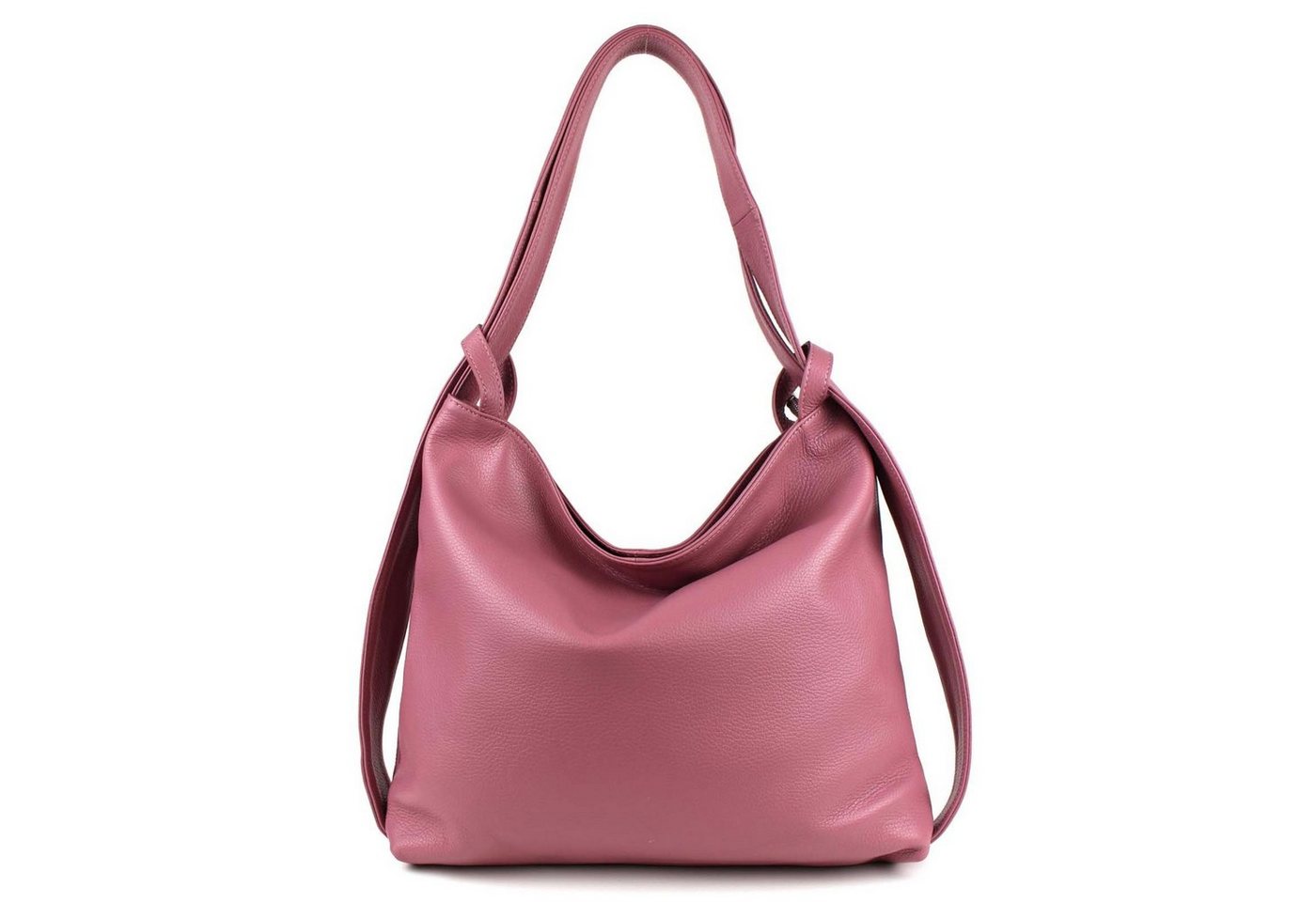 ITALYSHOP24 Schultertasche Made in Italy Damen Leder Tasche Schultertasche, leichtgewicht Shopper, als Umhängetasche tragbar von ITALYSHOP24