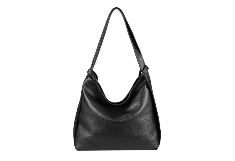 ITALYSHOP24 Schultertasche Made in Italy Damen Leder Tasche Schultertasche, leichtgewicht Shopper, als Umhängetasche tragbar von ITALYSHOP24
