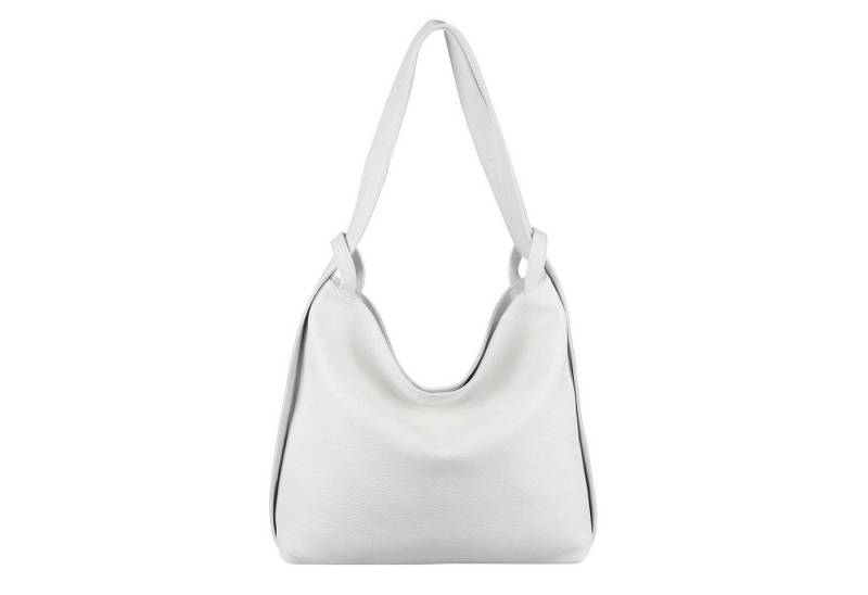ITALYSHOP24 Schultertasche Made in Italy Damen Leder Tasche Schultertasche, leichtgewicht Shopper, als Umhängetasche tragbar von ITALYSHOP24