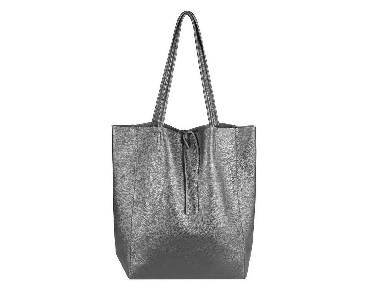 ITALYSHOP24 Schultertasche Made in Italy Damen Leder Tasche Schultertasche, ein Leichtgewicht, als Handtasche, Henkeltasche tragbar von ITALYSHOP24