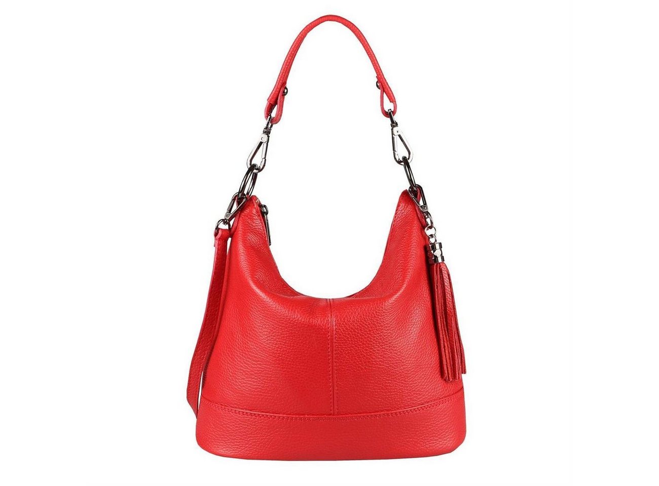 ITALYSHOP24 Schultertasche Made in Italy Damen Leder Tasche Shopper, als Handtasche, CrossOver, Umhängetasche tragbar von ITALYSHOP24