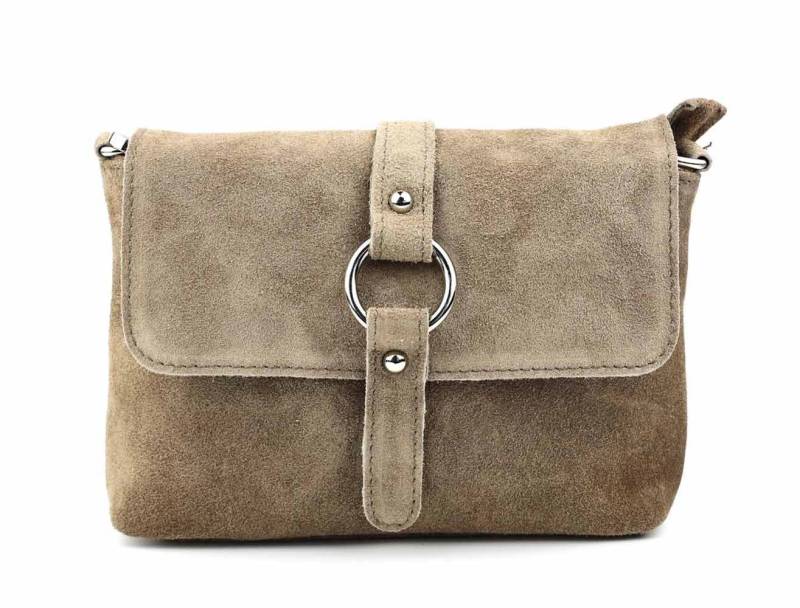 ITALYSHOP24 Schultertasche Made in Italy Damen Leder Tasche Umhängetasche Handtasche CrossOver, Schultertasche CrossBody Wildleder Abendtasche Echtleder Messenger von ITALYSHOP24