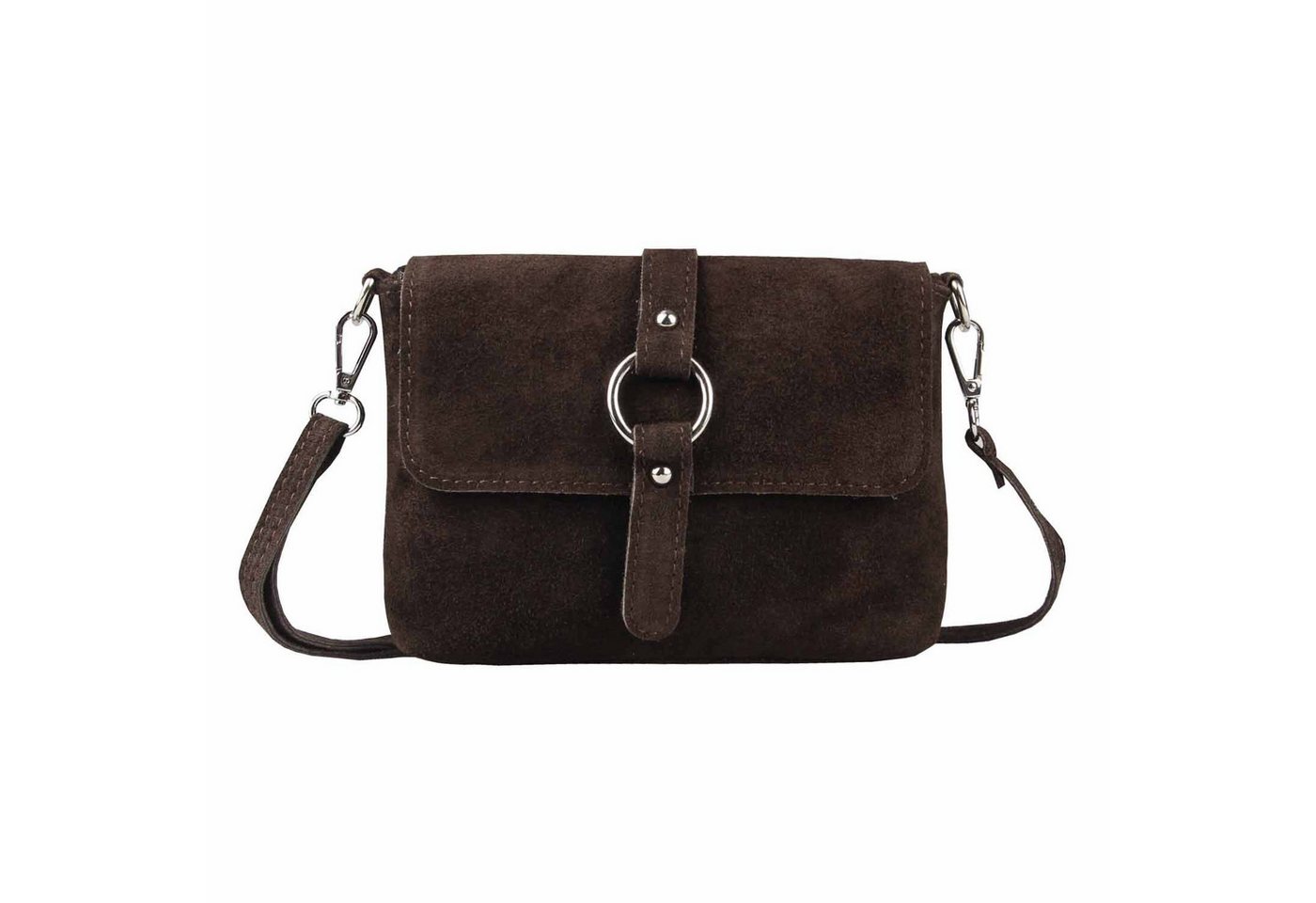 ITALYSHOP24 Schultertasche Made in Italy Damen Leder Tasche Umhängetasche Handtasche CrossOver, Schultertasche CrossBody Wildleder Abendtasche Echtleder Messenger von ITALYSHOP24