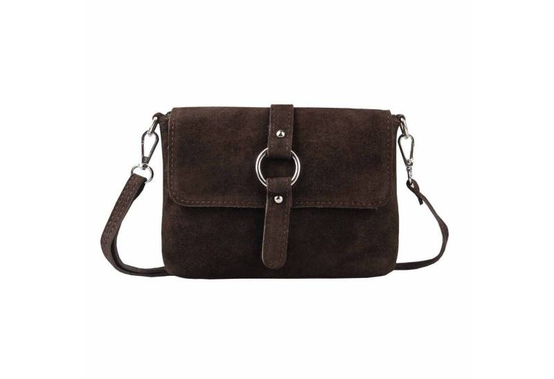 ITALYSHOP24 Schultertasche Made in Italy Damen Leder Tasche Umhängetasche Handtasche CrossOver, Schultertasche CrossBody Wildleder Abendtasche Echtleder Messenger von ITALYSHOP24
