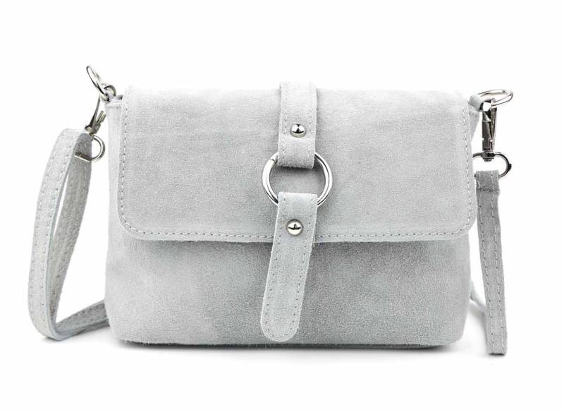 ITALYSHOP24 Schultertasche Made in Italy Damen Leder Tasche Umhängetasche Handtasche CrossOver, Schultertasche CrossBody Wildleder Abendtasche Echtleder Messenger von ITALYSHOP24