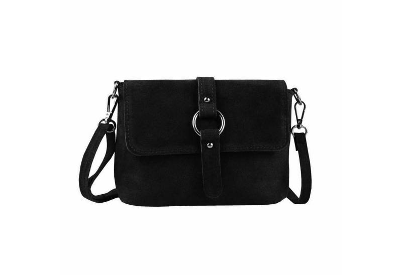 ITALYSHOP24 Schultertasche Made in Italy Damen Leder Tasche Umhängetasche Handtasche CrossOver, Schultertasche CrossBody Wildleder Abendtasche Echtleder Messenger von ITALYSHOP24