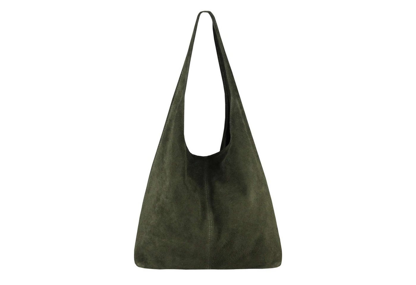 ITALYSHOP24 Schultertasche Made in Italy Damen Leder Wildleder Tasche Umhängetasche Beuteltasche, Premium Business Echtleder Shopper Bag leicht groß klassisch geräumig von ITALYSHOP24