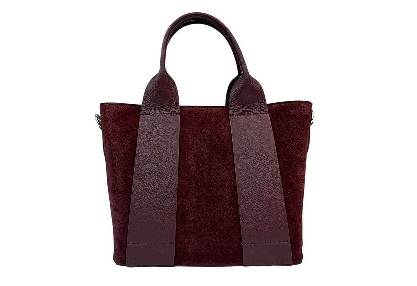 ITALYSHOP24 Schultertasche Made in Italy Damen Wildleder Tasche Shopper Handtasche Umhängetasche, Business CrossOver echt Ledertasche Damentasche Reise Freizeit Outfit von ITALYSHOP24