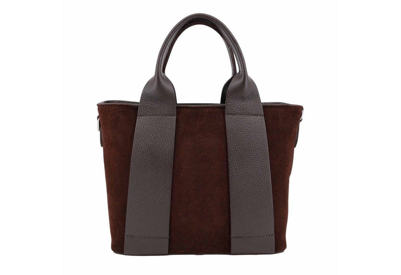 ITALYSHOP24 Schultertasche Made in Italy Damen Wildleder Tasche Shopper Handtasche Umhängetasche, Business CrossOver echt Ledertasche Damentasche Reise Freizeit Outfit von ITALYSHOP24