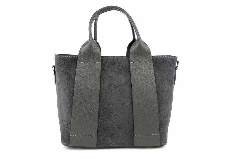 ITALYSHOP24 Schultertasche Made in Italy Damen Wildleder Tasche Shopper Handtasche Umhängetasche, Business CrossOver echt Ledertasche Damentasche Reise Freizeit Outfit von ITALYSHOP24