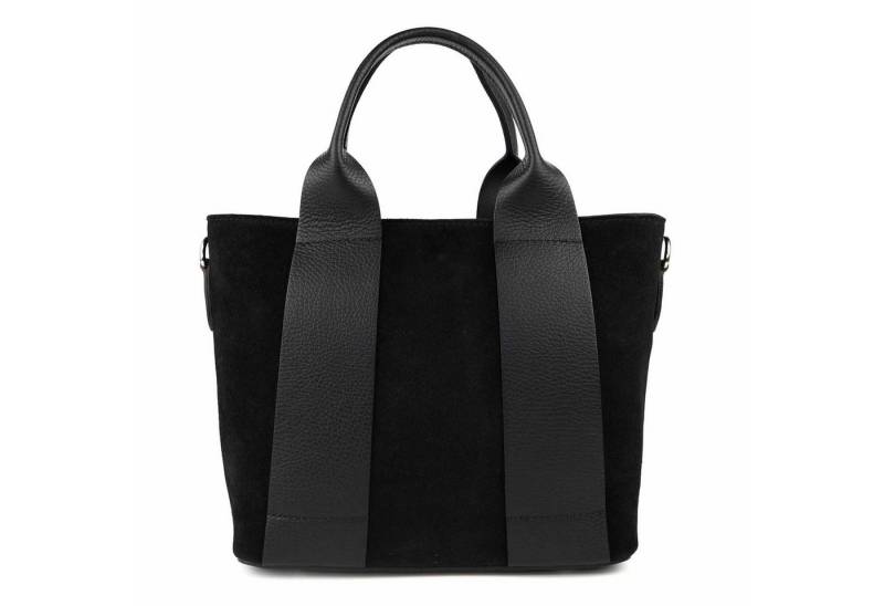 ITALYSHOP24 Schultertasche Made in Italy Damen Wildleder Tasche Shopper Handtasche Umhängetasche, Business CrossOver echt Ledertasche Damentasche Reise Freizeit Outfit von ITALYSHOP24