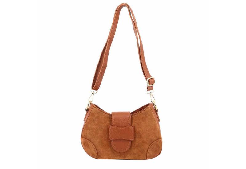 ITALYSHOP24 Schultertasche Made in Italy Damen Wildleder Tasche Umhängetasche CrossOver City Bag, Veloursleder CrossBody Abendtasche Echtleder Body Bag Handtasche Reise von ITALYSHOP24