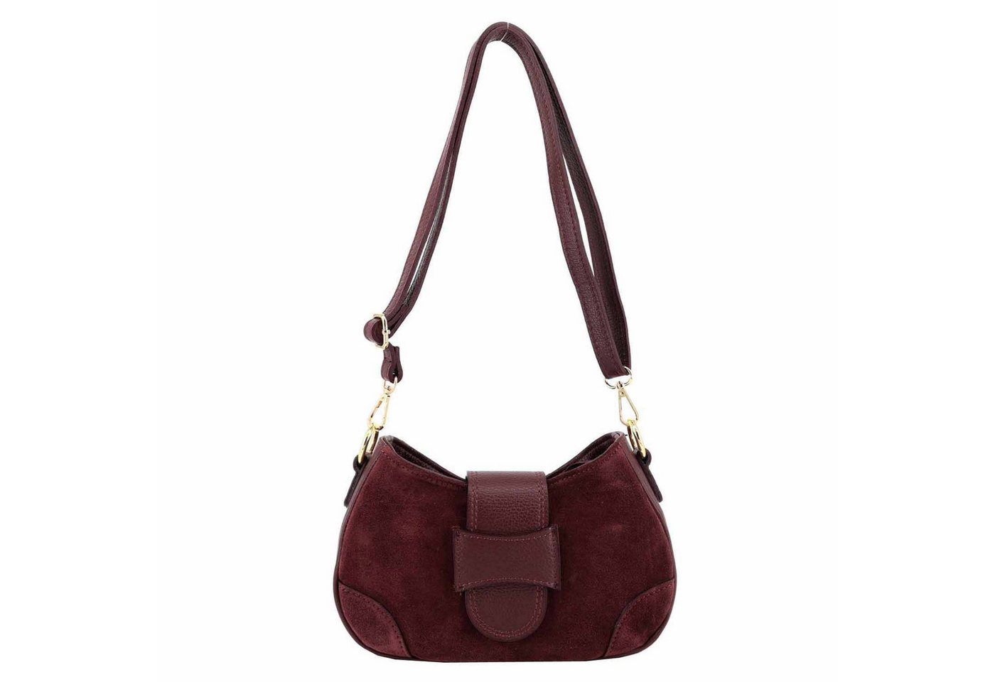 ITALYSHOP24 Schultertasche Made in Italy Damen Wildleder Tasche Umhängetasche CrossOver City Bag, Veloursleder CrossBody Abendtasche Echtleder Body Bag Handtasche Reise von ITALYSHOP24