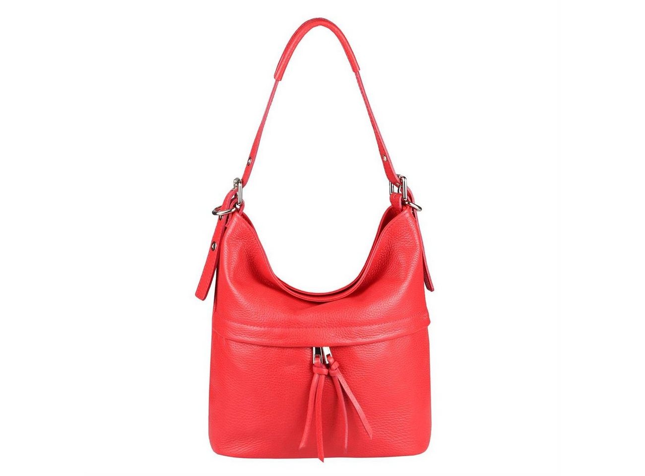 ITALYSHOP24 Schultertasche Made in Italy Damen XL Leder Shopper, als Handtasche, Henkeltasche, Umhängetasche tragbar von ITALYSHOP24