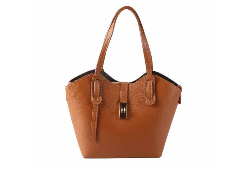ITALYSHOP24 Schultertasche Made in Italy Damen echt Leder Tasche Shopper Business Lederhandtasche, Italienische Umhängetasche Damentasche Cross Over Tote Bag Freizeit von ITALYSHOP24