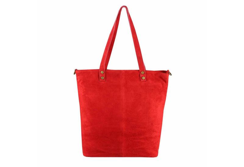 ITALYSHOP24 Schultertasche Made in Italy XL Damen Wildleder Tasche Shopper Umhängetasche Tote Bag, Cross Over Handtasche Ledertasche Hobo Bag City Bag Leichtgewicht von ITALYSHOP24