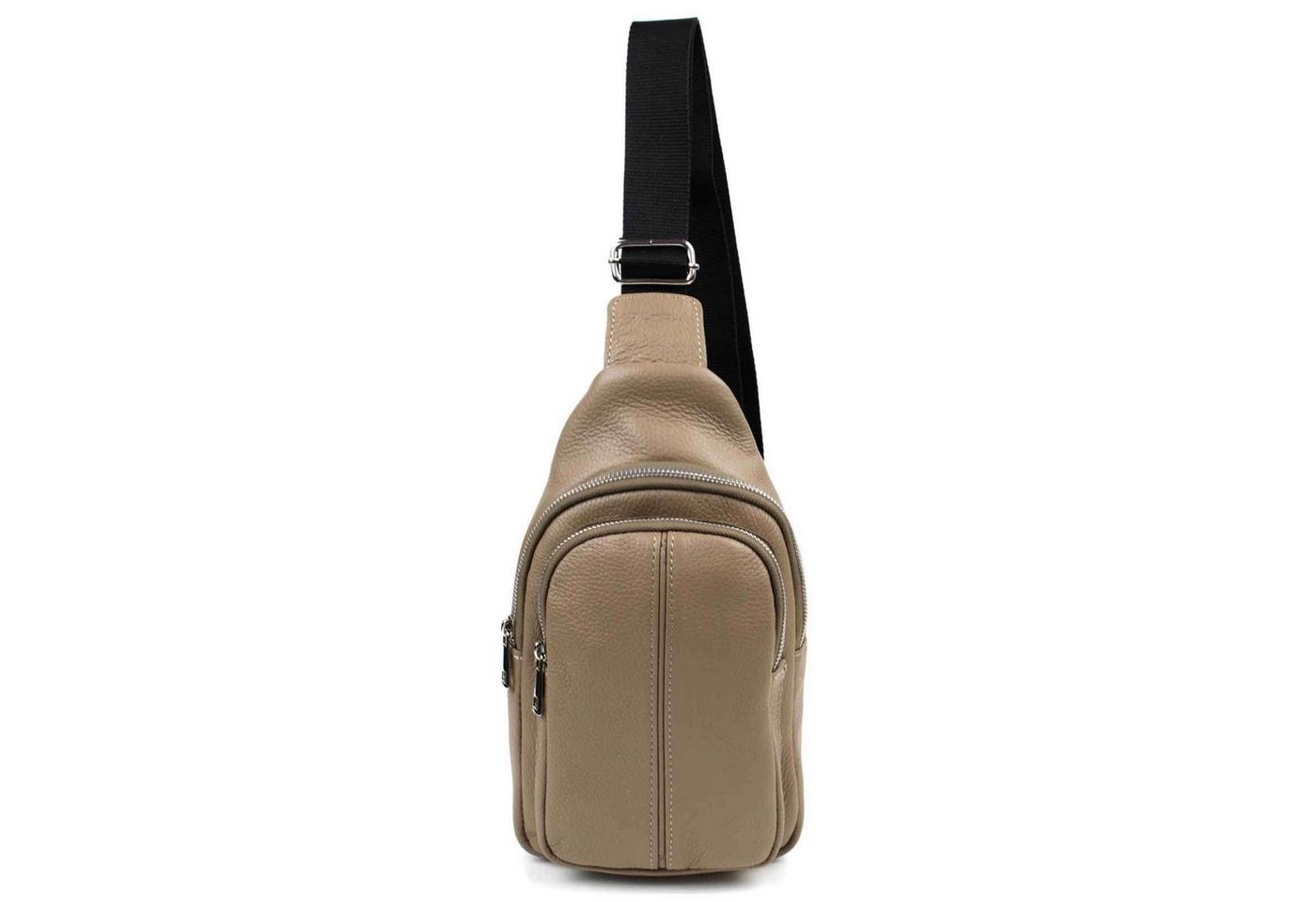 ITALYSHOP24 Schultertasche Unisex Leder Crossbody Bodybag Sling CrossOver Bag, Fächer von ITALYSHOP24