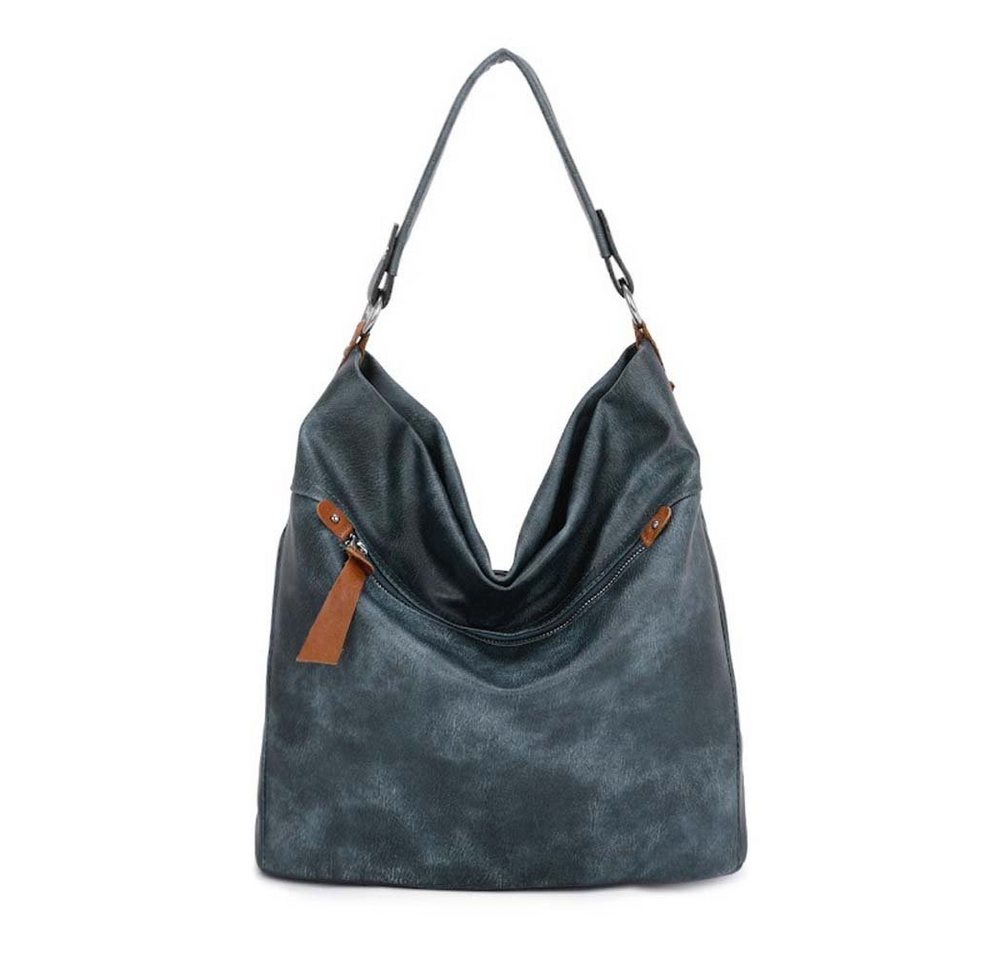 ITALYSHOP24 Schultertasche XL Damen Tasche Shopper Hobo-Bag Schultertasche, ein Leichtgewicht, als Handtasche, Henkeltasche tragbar von ITALYSHOP24