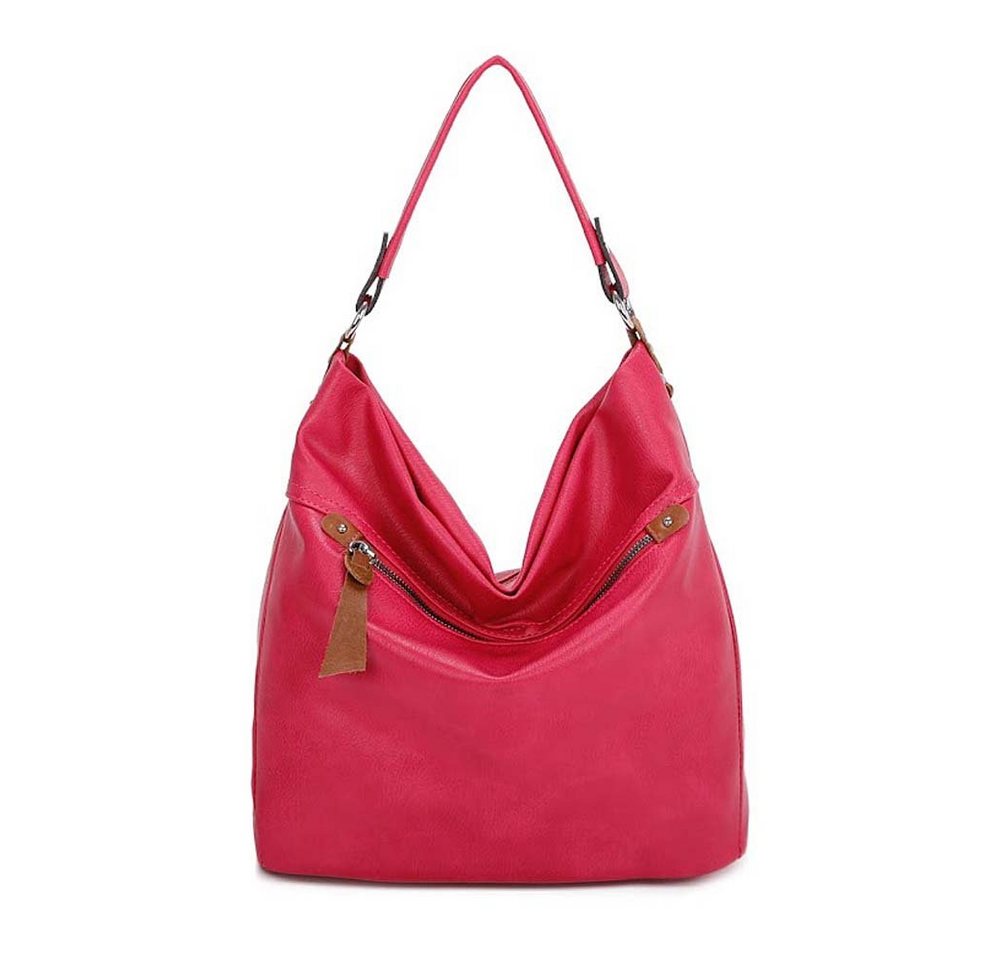 ITALYSHOP24 Schultertasche XL Damen Tasche Shopper Hobo-Bag Schultertasche, ein Leichtgewicht, als Handtasche, Henkeltasche tragbar von ITALYSHOP24