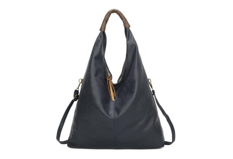 ITALYSHOP24 Schultertasche XXL Damen Shopper Tasche Freizeittasche Hobo Bag Weekender Reisetasche, Urlaub Handtasche Henkeltasche Umhängetasche Beuteltasche Bürotasche von ITALYSHOP24
