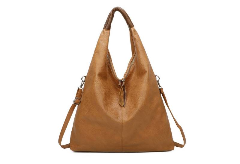 ITALYSHOP24 Schultertasche XXL Damen Shopper Tasche Freizeittasche Hobo Bag Weekender Reisetasche, Urlaub Handtasche Henkeltasche Umhängetasche Beuteltasche Bürotasche von ITALYSHOP24