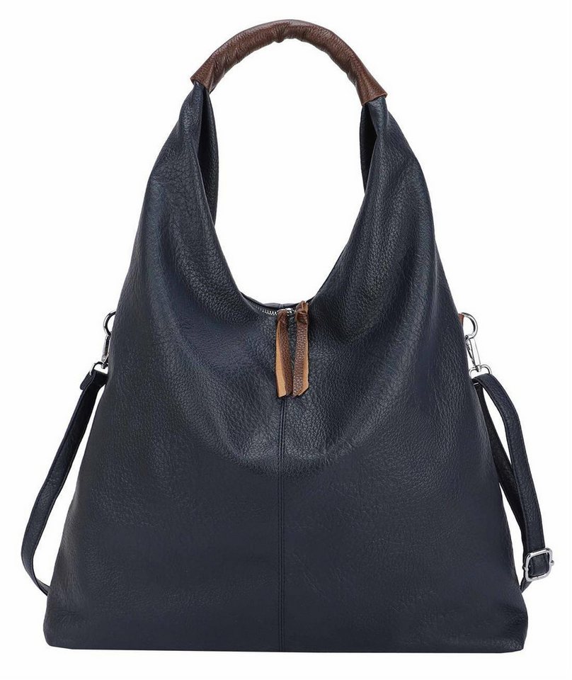 ITALYSHOP24 Schultertasche XXL Damen Tasche Shopper Hobo Bag Freizeittasche Weekender Reisetasche, Urlaub Handtasche, Henkeltasche, Umhängetasche, Beuteltasche, Leicht von ITALYSHOP24