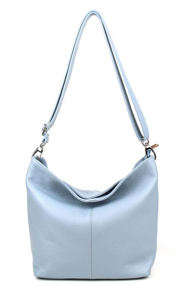 ITALYSHOP24 Shopper MADE IN ITALY Damen Leder Tasche Shopper Umhängetasche Cross Over Body, Brusttasche Bag große 3xFach geteiltes Hauptfach Freizeit Abend Urlaub von ITALYSHOP24