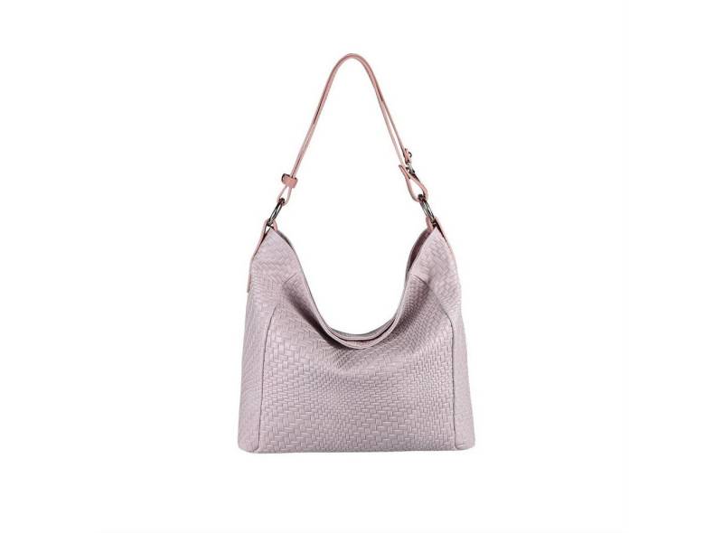 ITALYSHOP24 Shopper Made in Italy Damen Leder Tasche Flechtoptik Schultertasche Handtasche, CrossOver Umhängetasche DIN-A4 Ledertasche Henkeltasche Wildleder von ITALYSHOP24